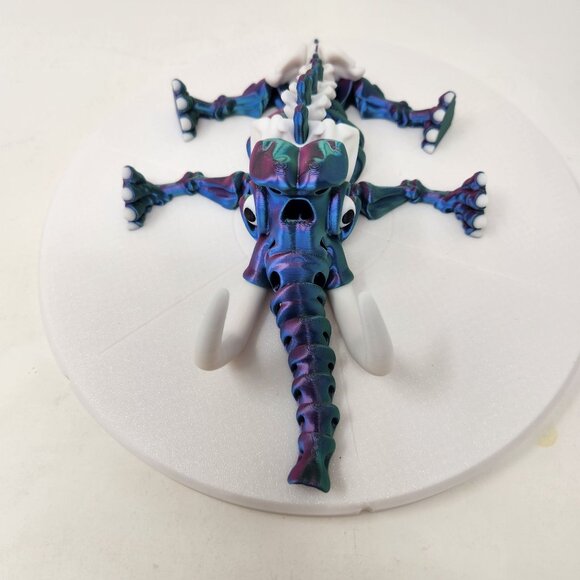 3D Printed Flexi Factory Articulated Mammoth Dinosaur Skeleton 7" x 4" - Picture 6 of 7